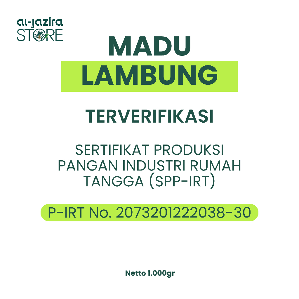 Al-Jazira Madu Herbal Lambung 1Kg Isi-6Pcs