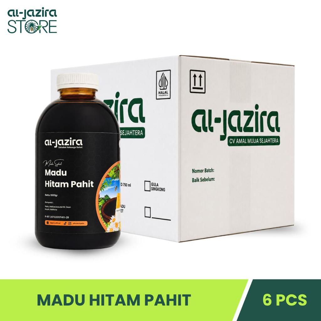 Al-Jazira Madu Hitam Pahit 1Kg Isi-6Pcs