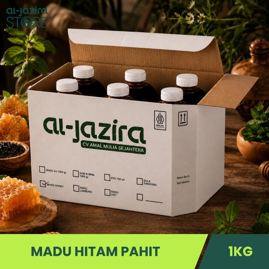 Al-Jazira Madu Hitam Pahit 1Kg Isi-6Pcs