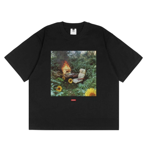 HOKIDOKY FLOWER T-SHIRT BLACK