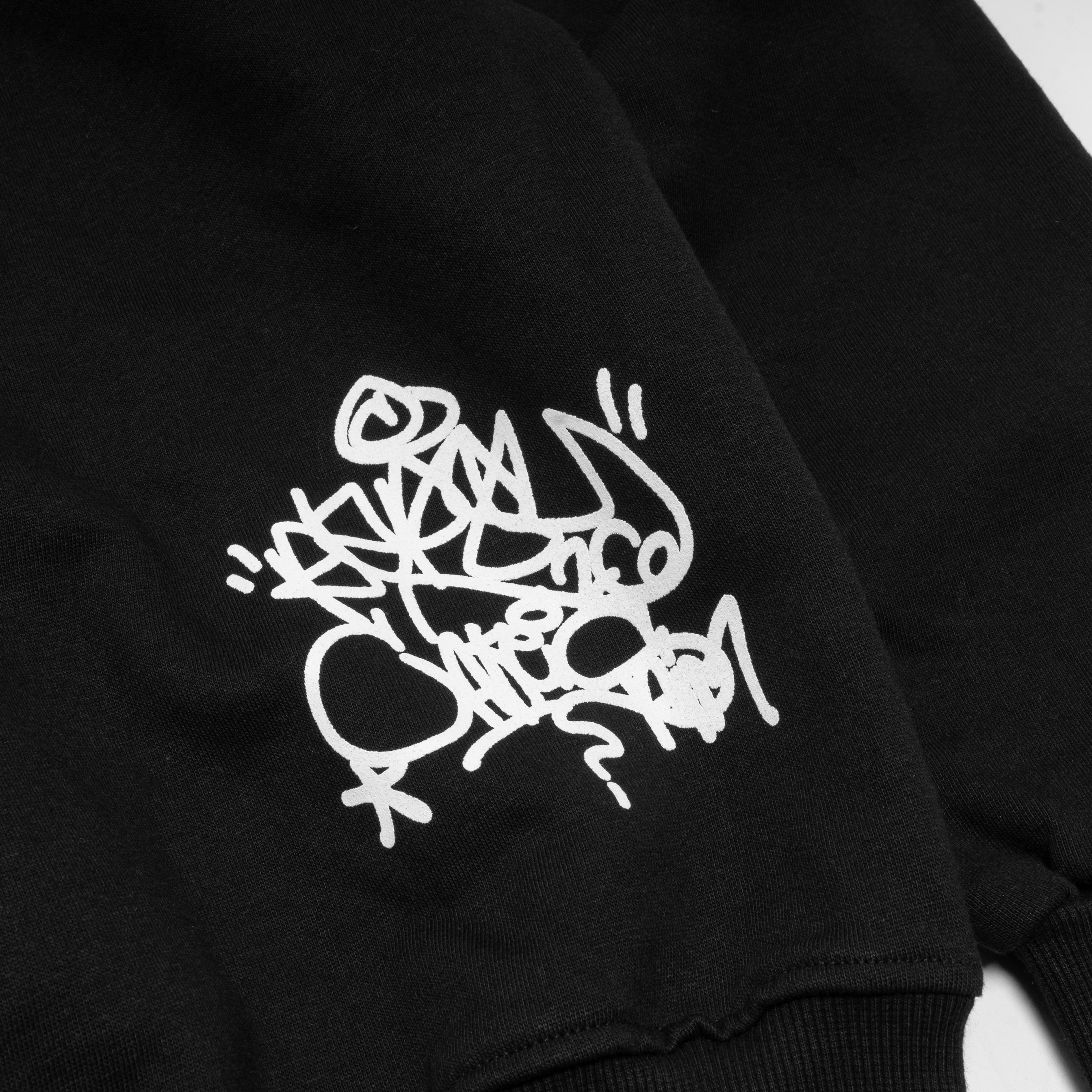 HOKIDOKY X RAPSY X CAKES BOXY PULLOVER HOODIE BLACK
