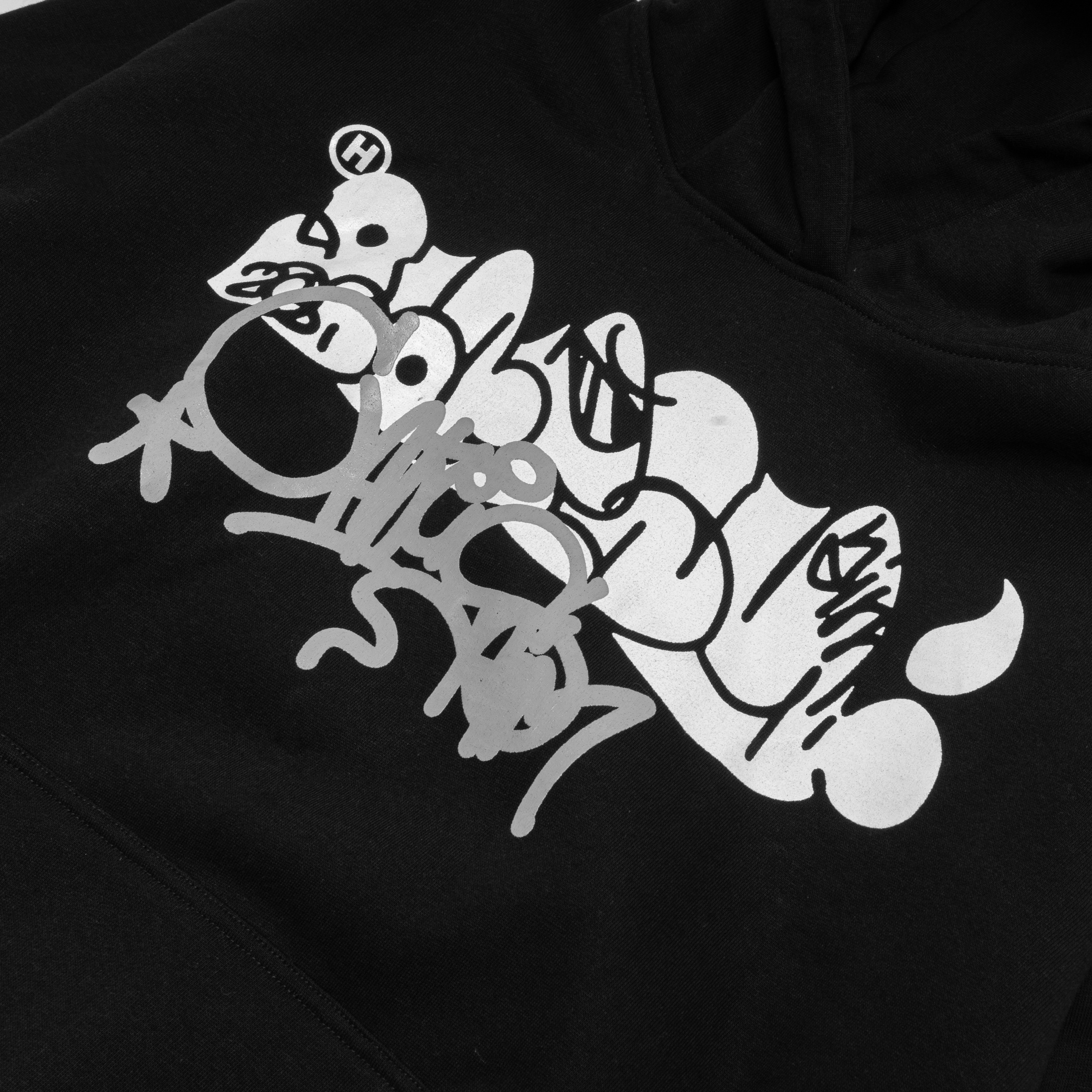 HOKIDOKY X RAPSY X CAKES BOXY PULLOVER HOODIE BLACK