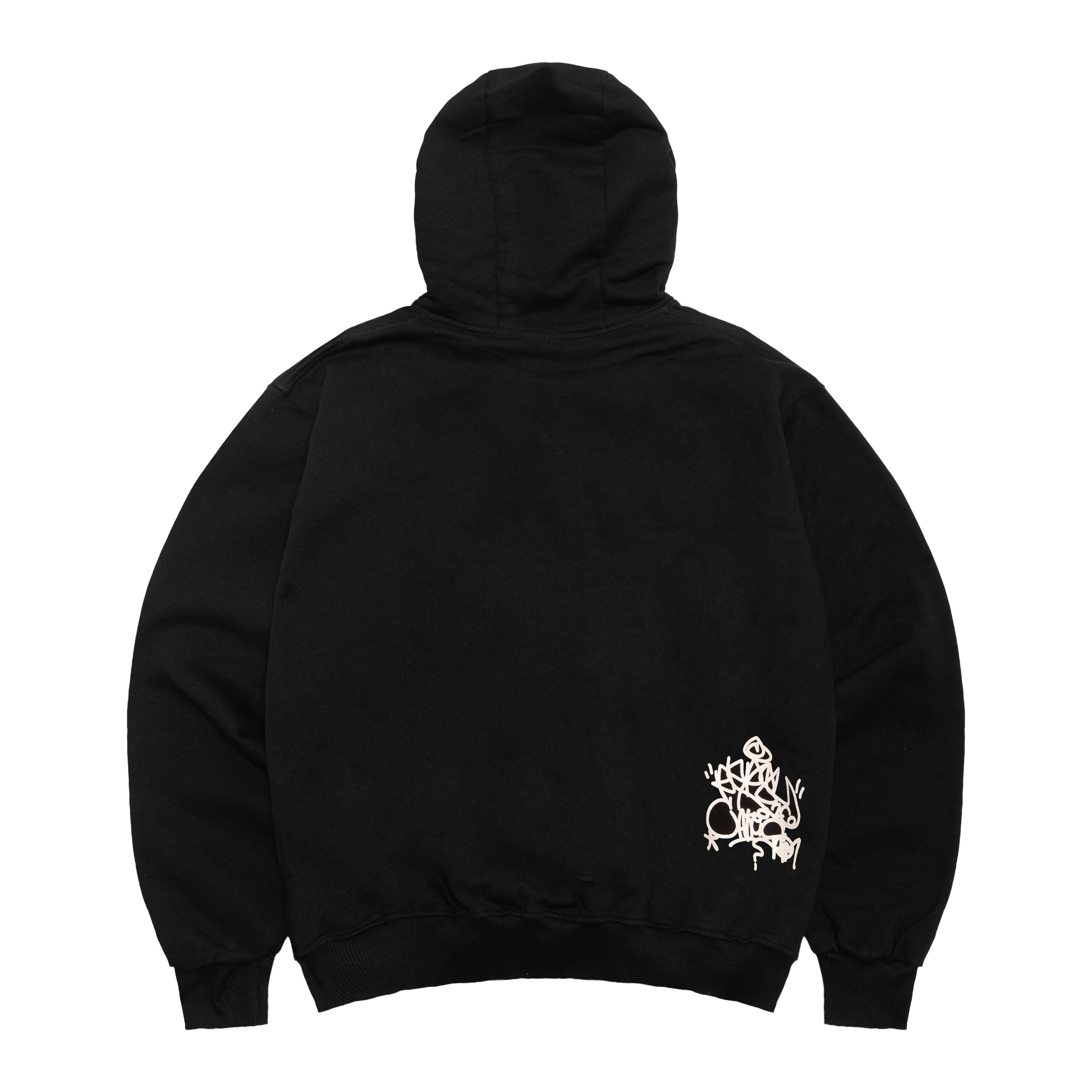 HOKIDOKY X RAPSY X CAKES BOXY PULLOVER HOODIE BLACK