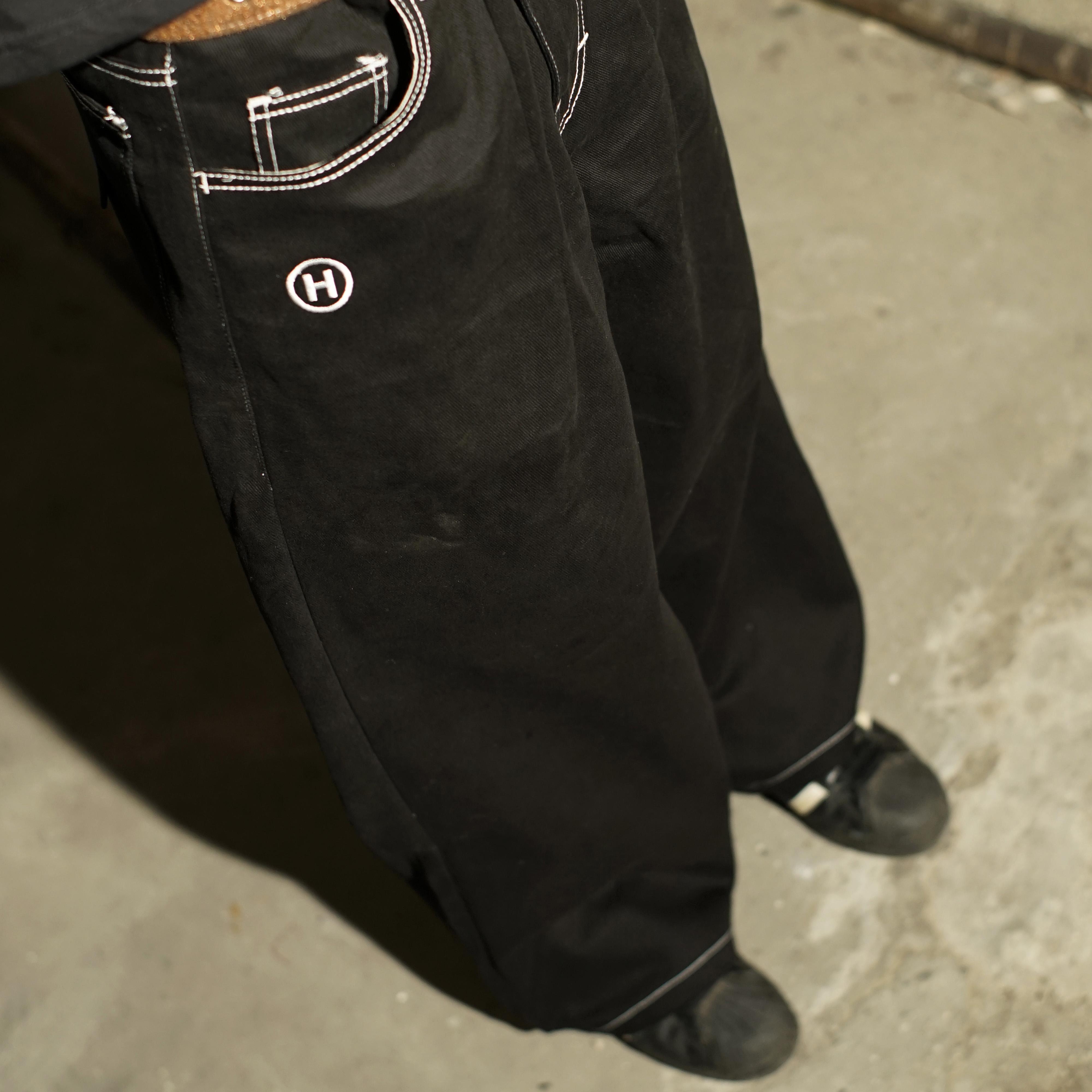HOKIDOKY BARREL PANTS DENIM BLACK