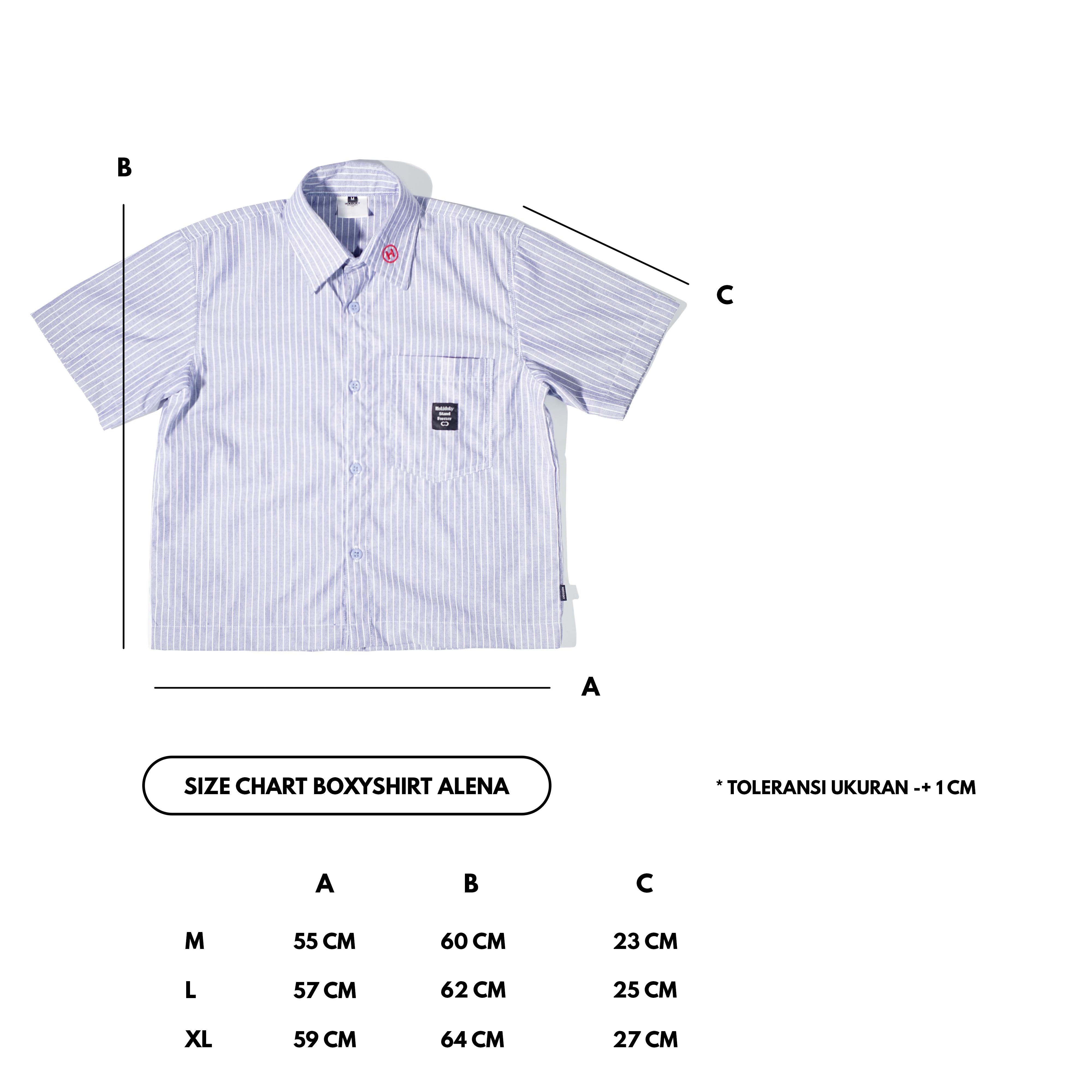 HOKIDOKY ALENA BOXY STRIPE SHIRT BLUE