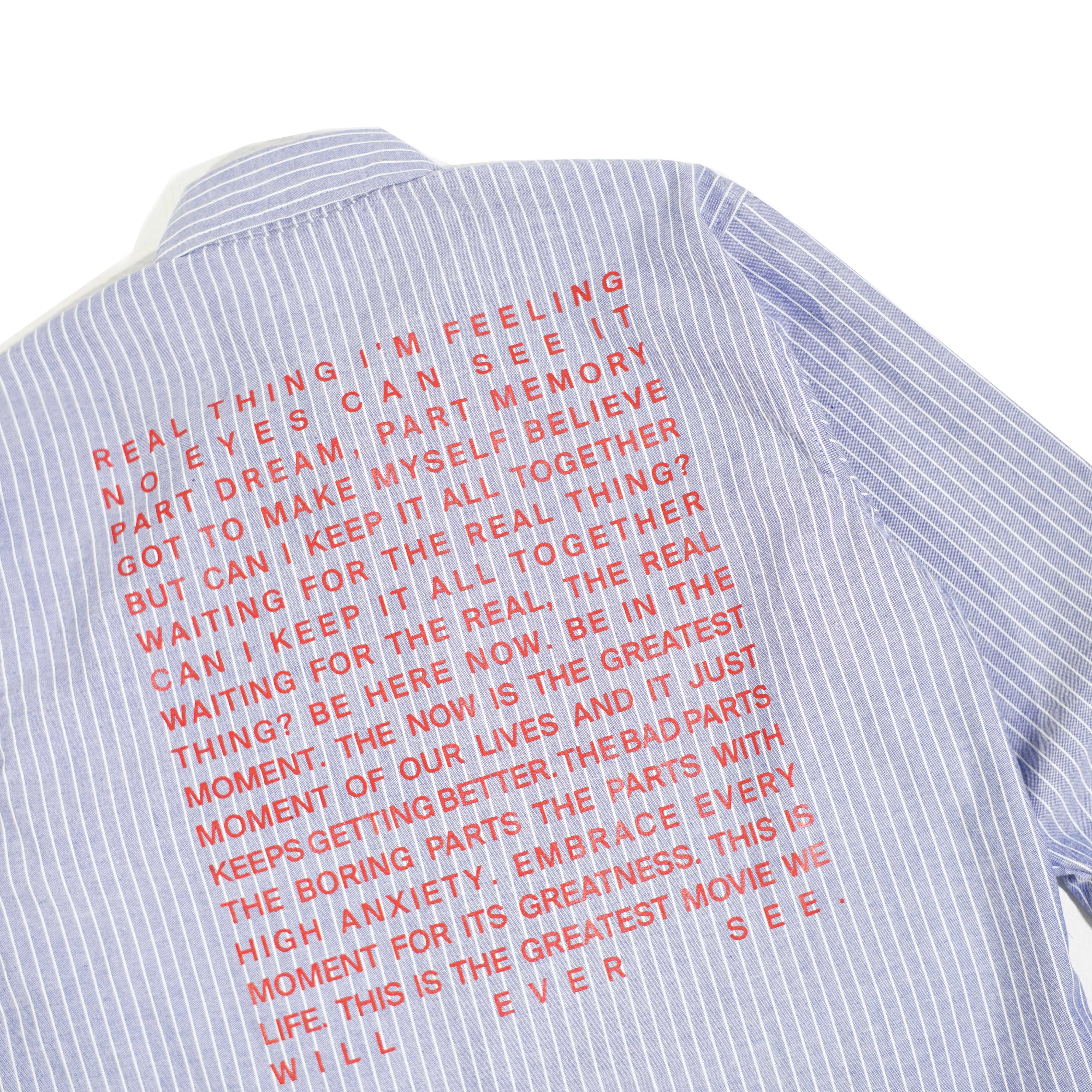 HOKIDOKY STRIPE BOXY LONGSLEEVE SHIRT BLUE