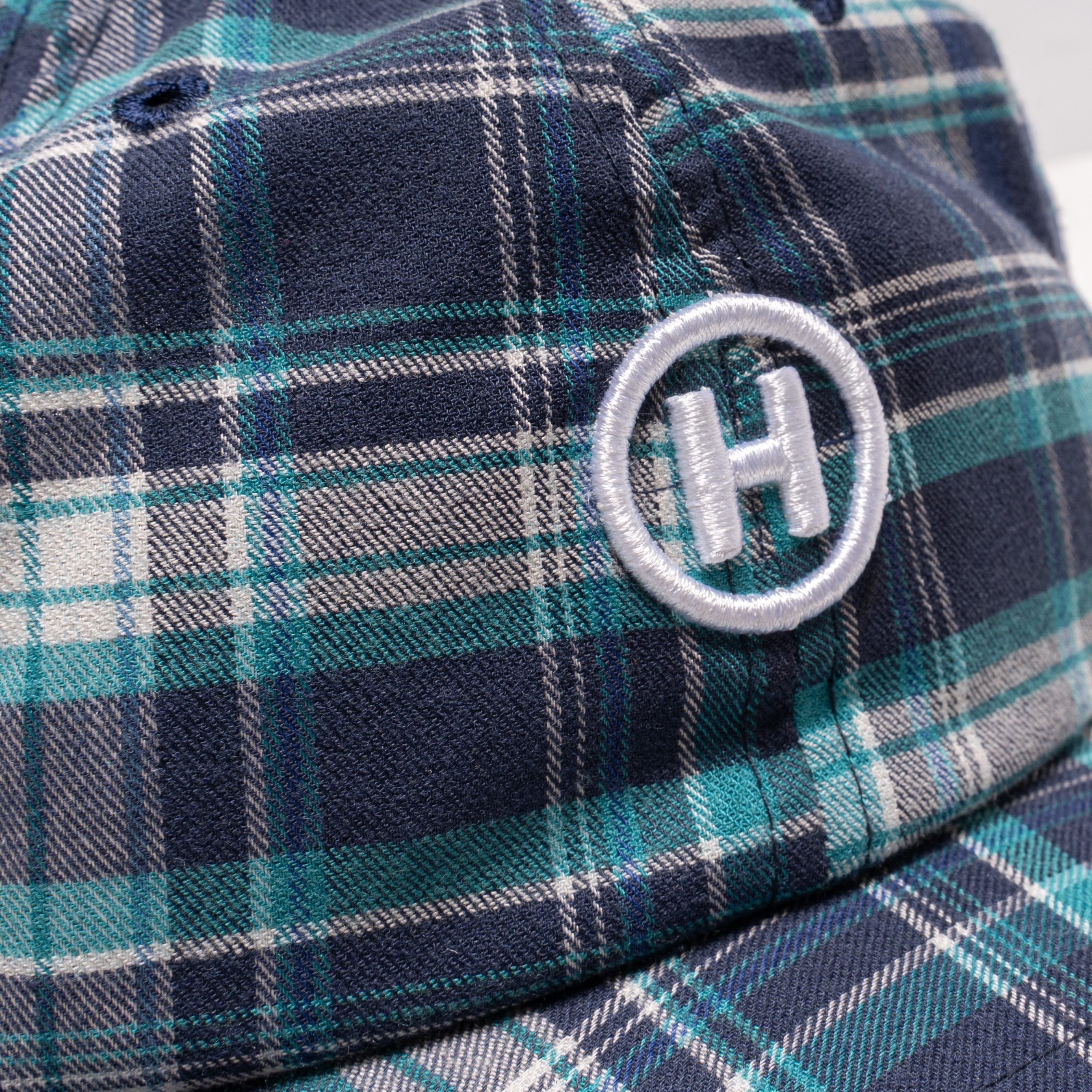 HOKIDOKY SIX PANEL PLAID CAP BLUE