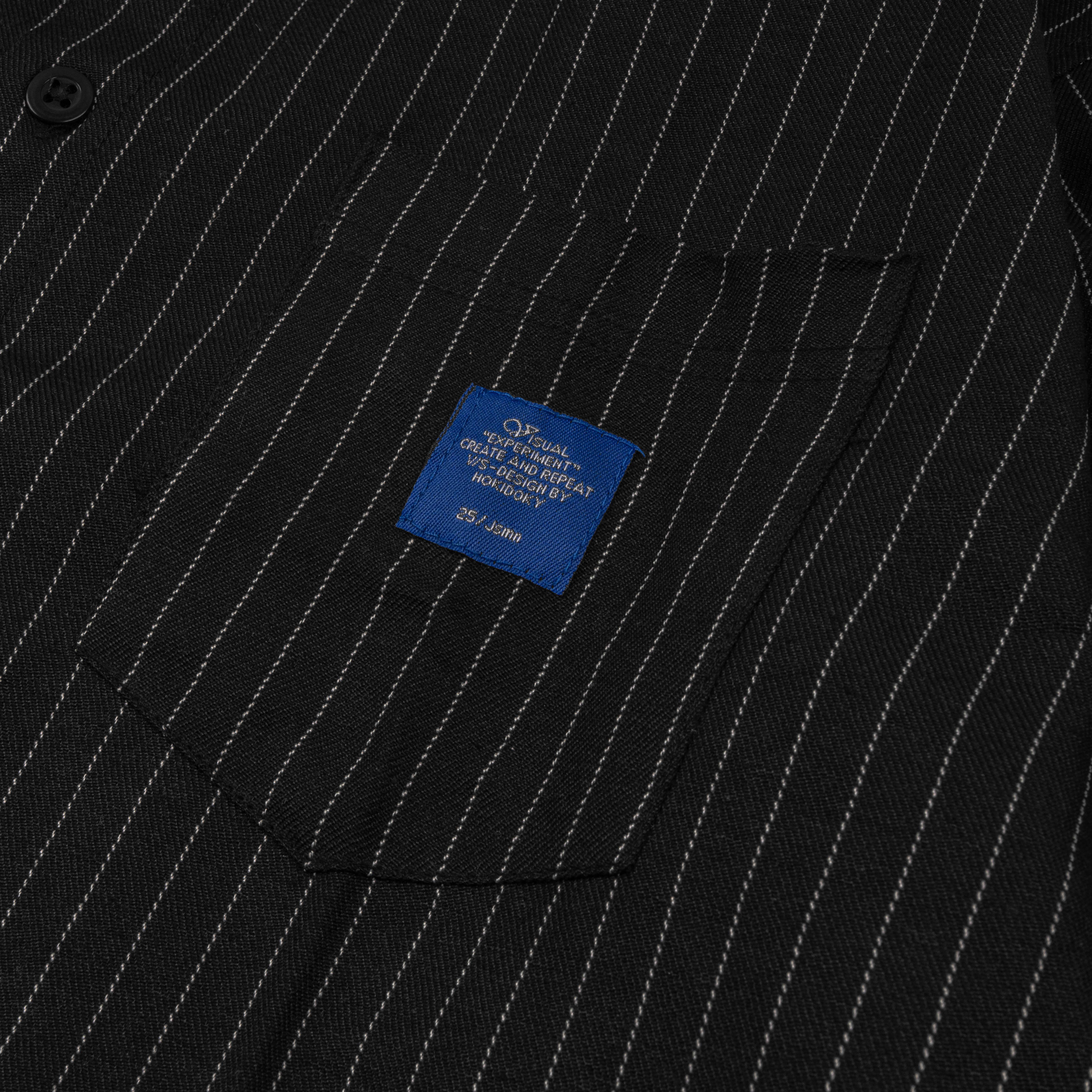 HOKIDOKY STRIPE BOXY LONGSLEEVE SHIRT BLACK