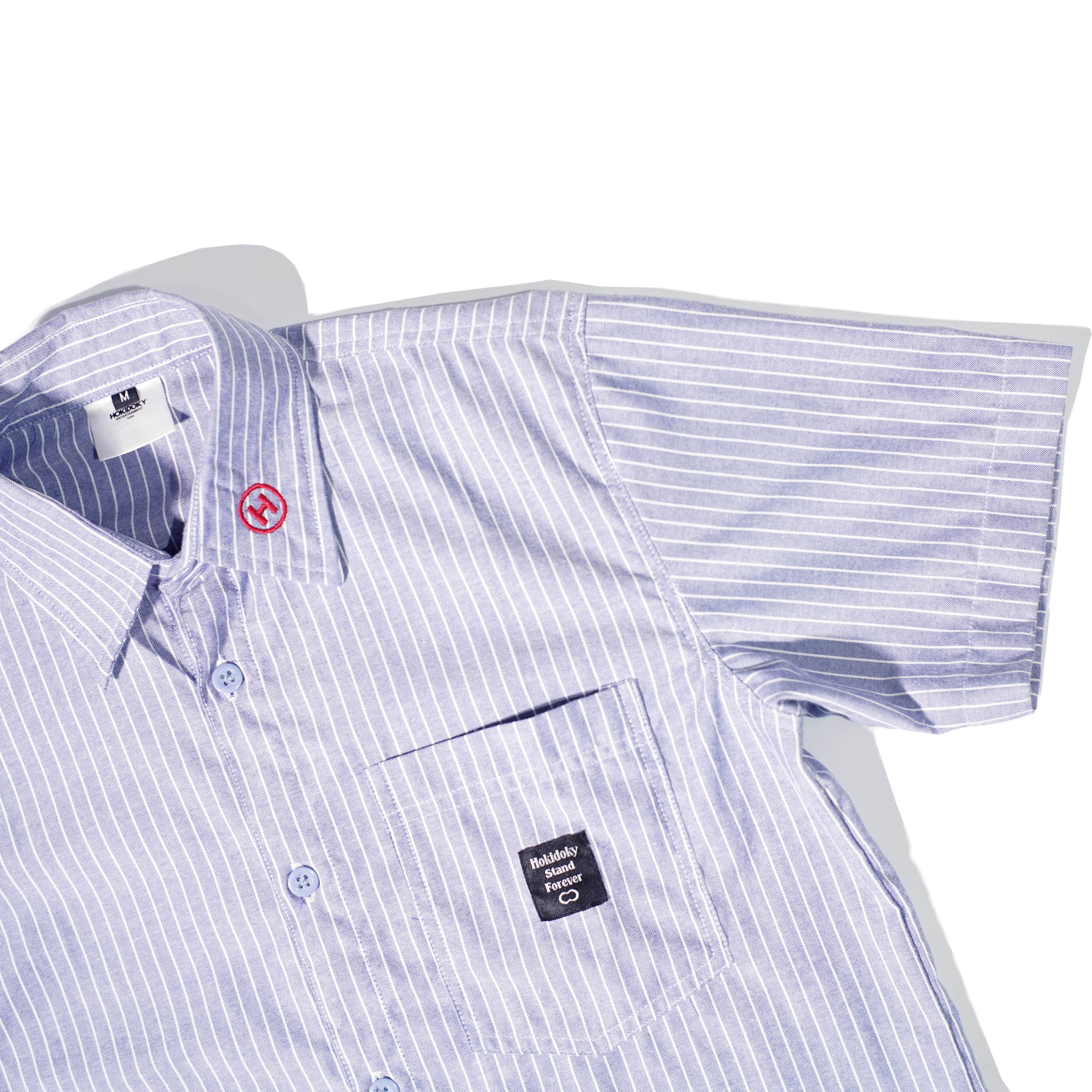 HOKIDOKY ALENA BOXY STRIPE SHIRT BLUE