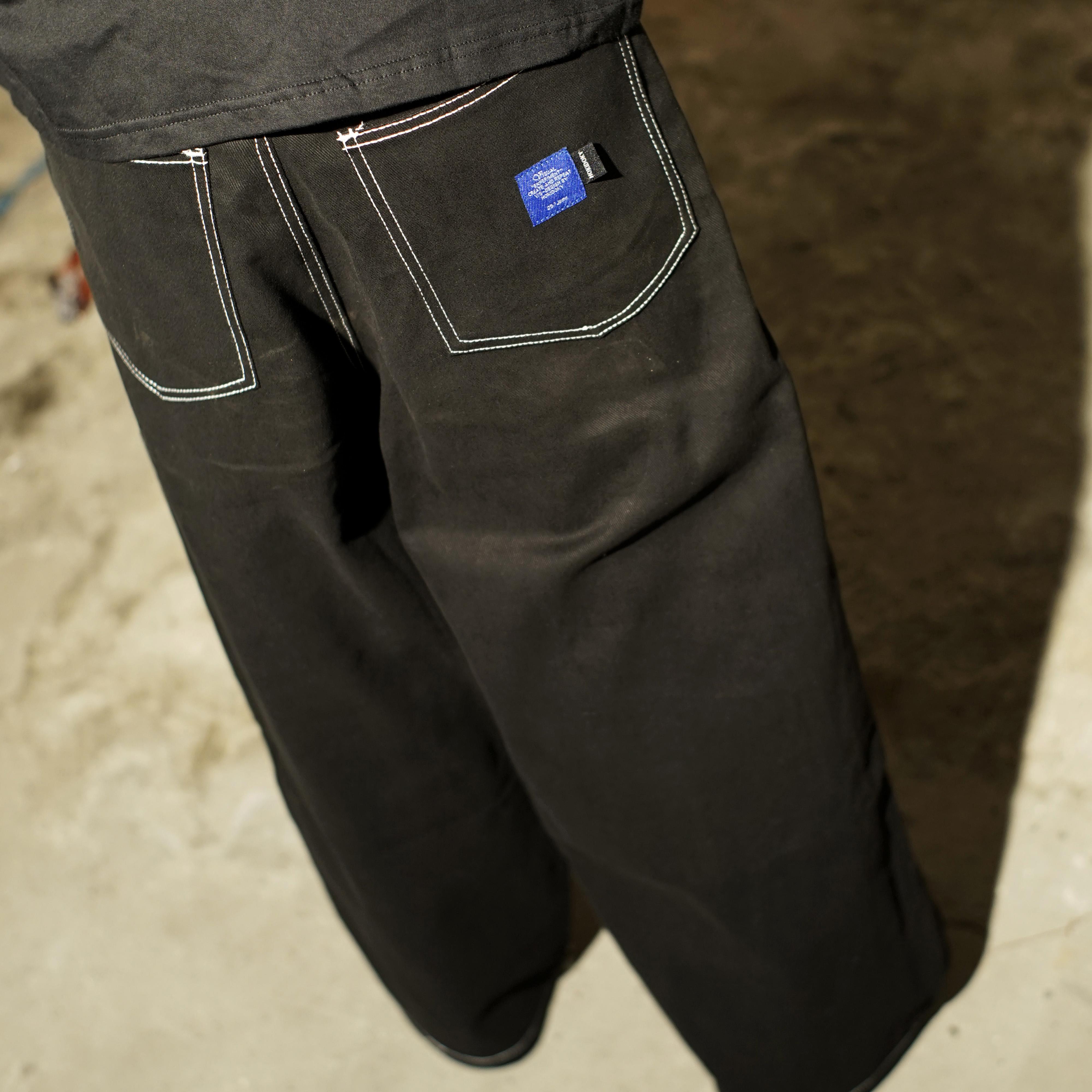 HOKIDOKY BARREL PANTS DENIM BLACK