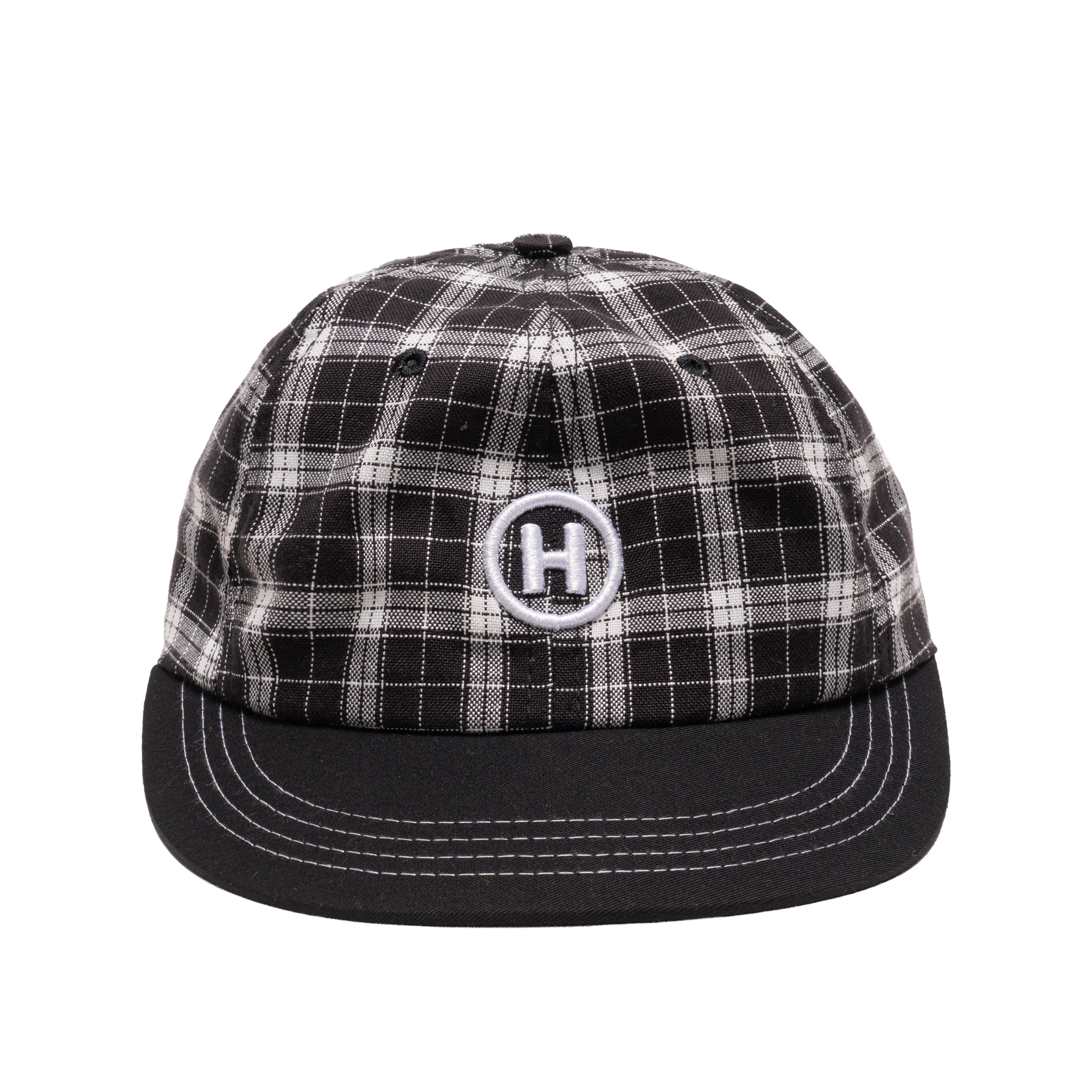 HOKIDOKY SIX PANEL PLAID CAP BLACK