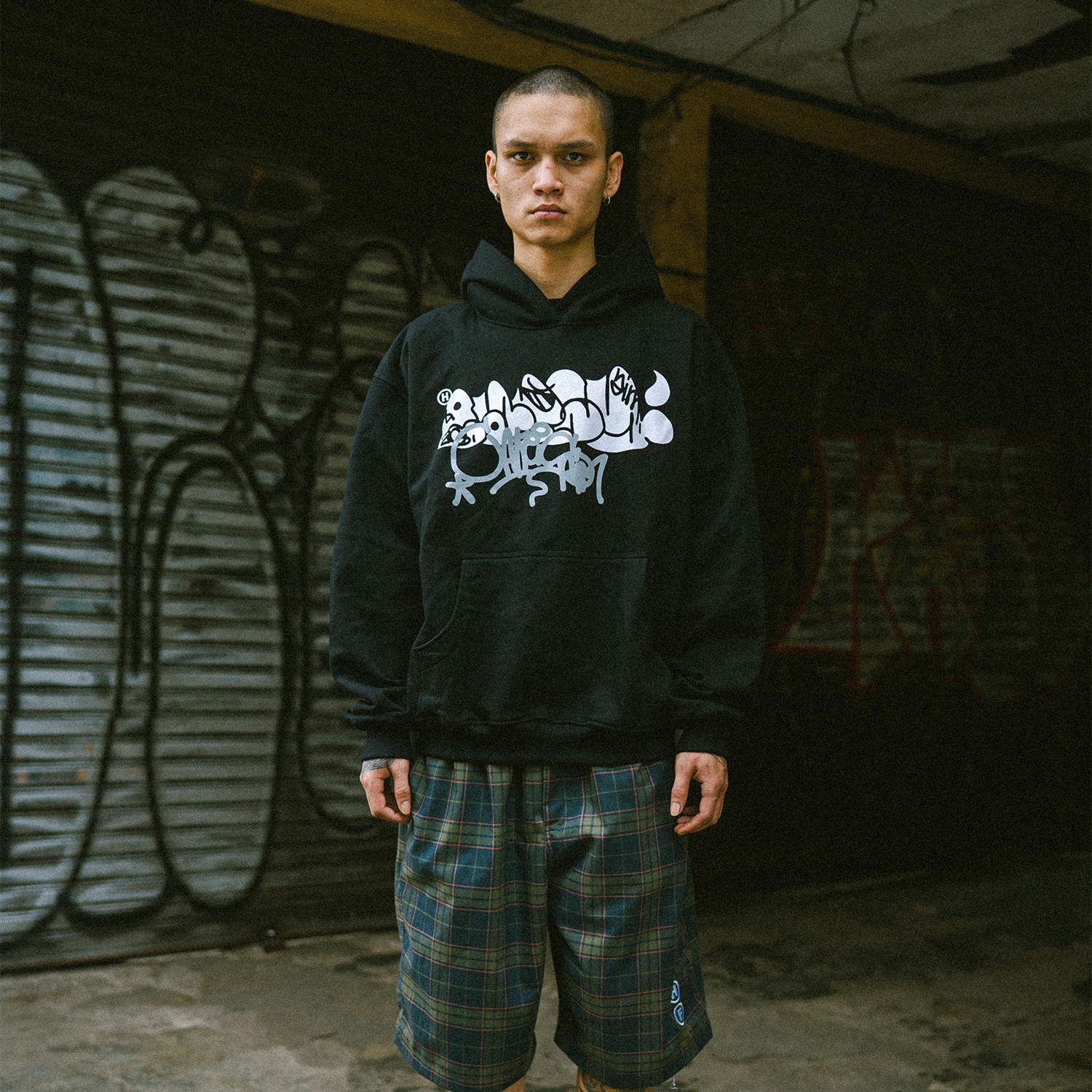 HOKIDOKY X RAPSY X CAKES BOXY PULLOVER HOODIE BLACK