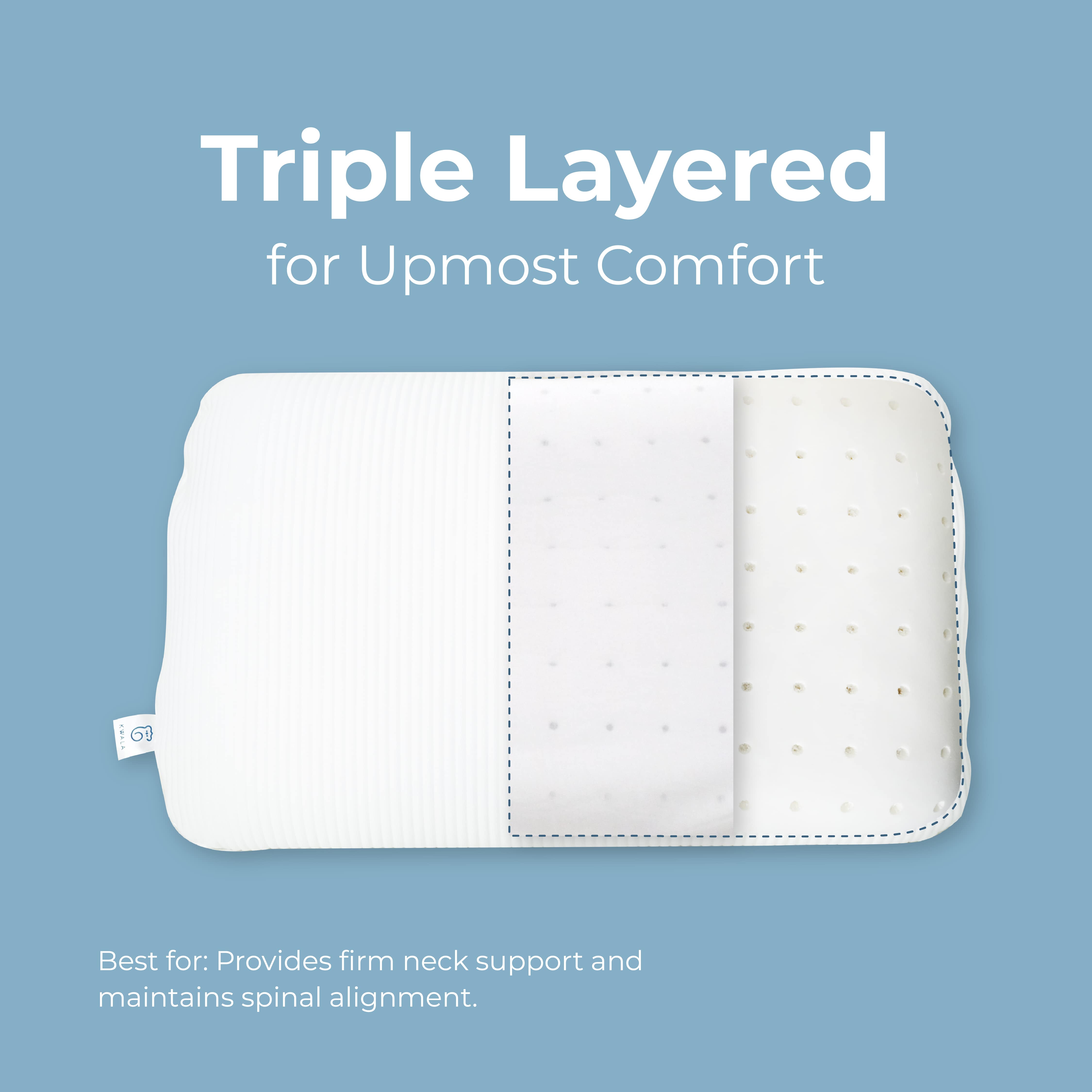Ovalux Latex Pillow (Kwala True Nature Series 100% Natural latex) - Bantal Ovalux 100% natural Latex