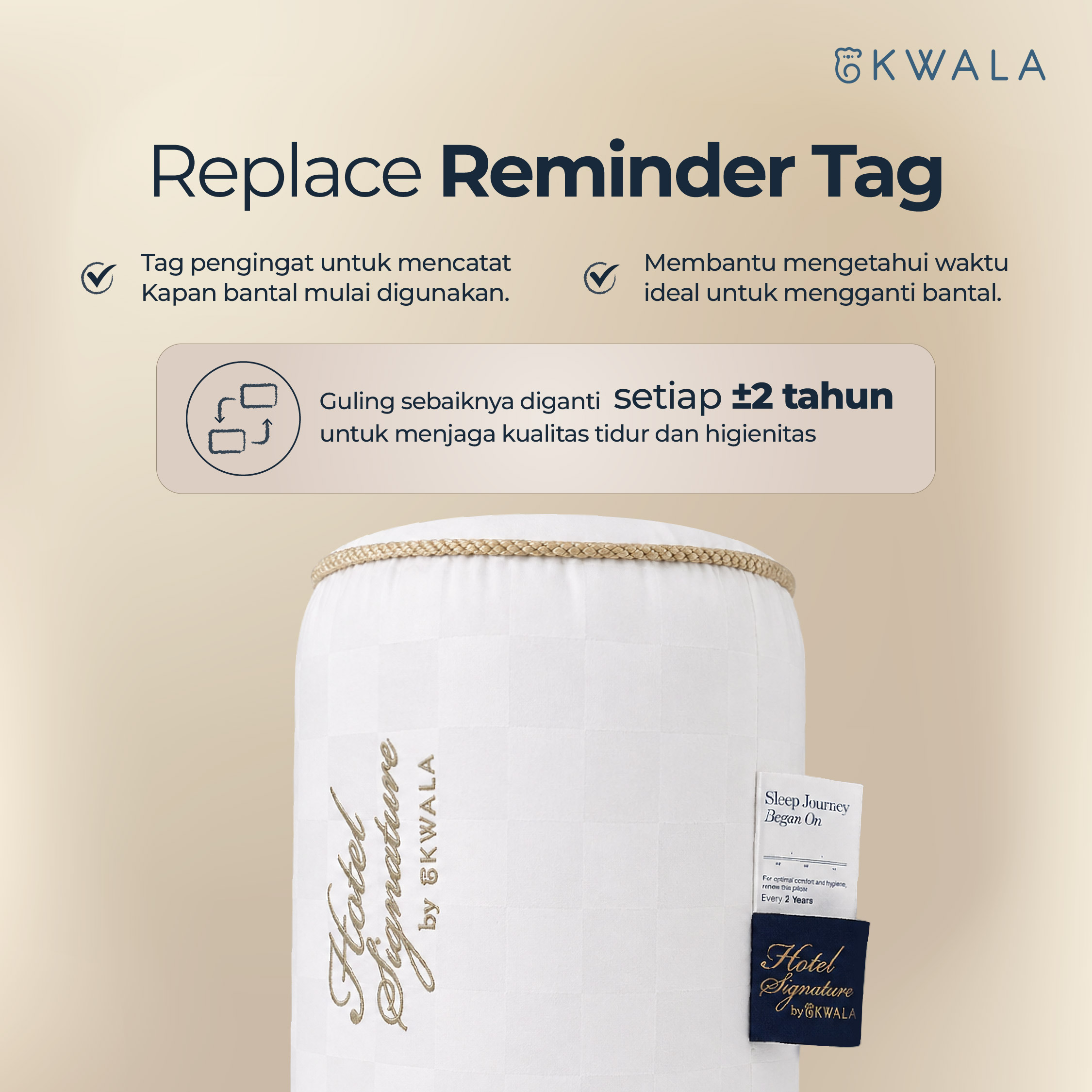 KWALA Prestige Bolster Hotel Signature | Guling Tidur Hotel Bintang 5 | Guling Hotel Premium | Guling Empuk | Guling Anti Alergi | Guling Tidur Nyaman | Guling Premium | Guling Tidur Dewasa | Anti Kempes | Guling Murah | Guli