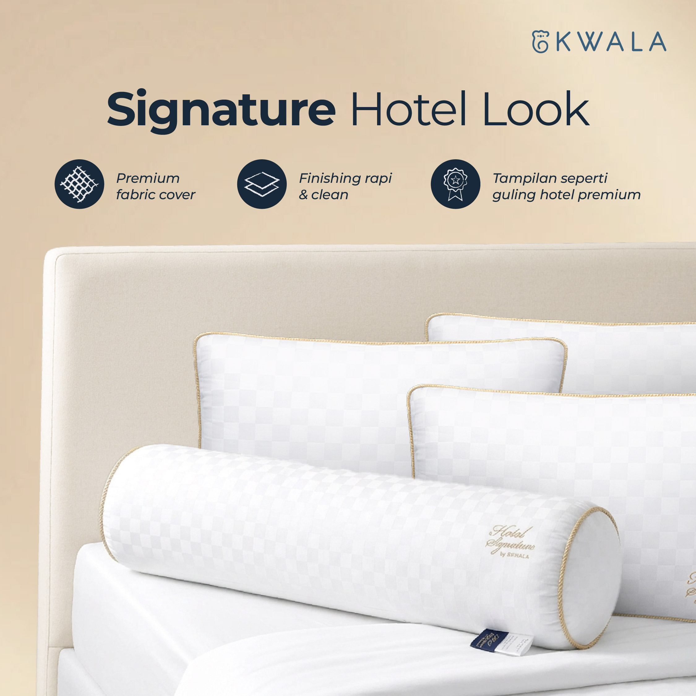 KWALA Prestige Bolster Hotel Signature | Guling Tidur Hotel Bintang 5 | Guling Hotel Premium | Guling Empuk | Guling Anti Alergi | Guling Tidur Nyaman | Guling Premium | Guling Tidur Dewasa | Anti Kempes | Guling Murah | Guli