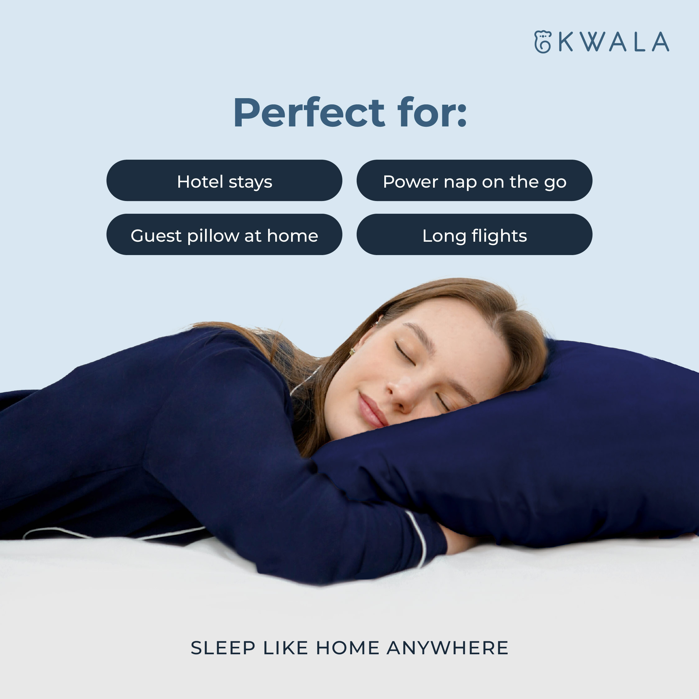 KWALA Travel Pillow Case