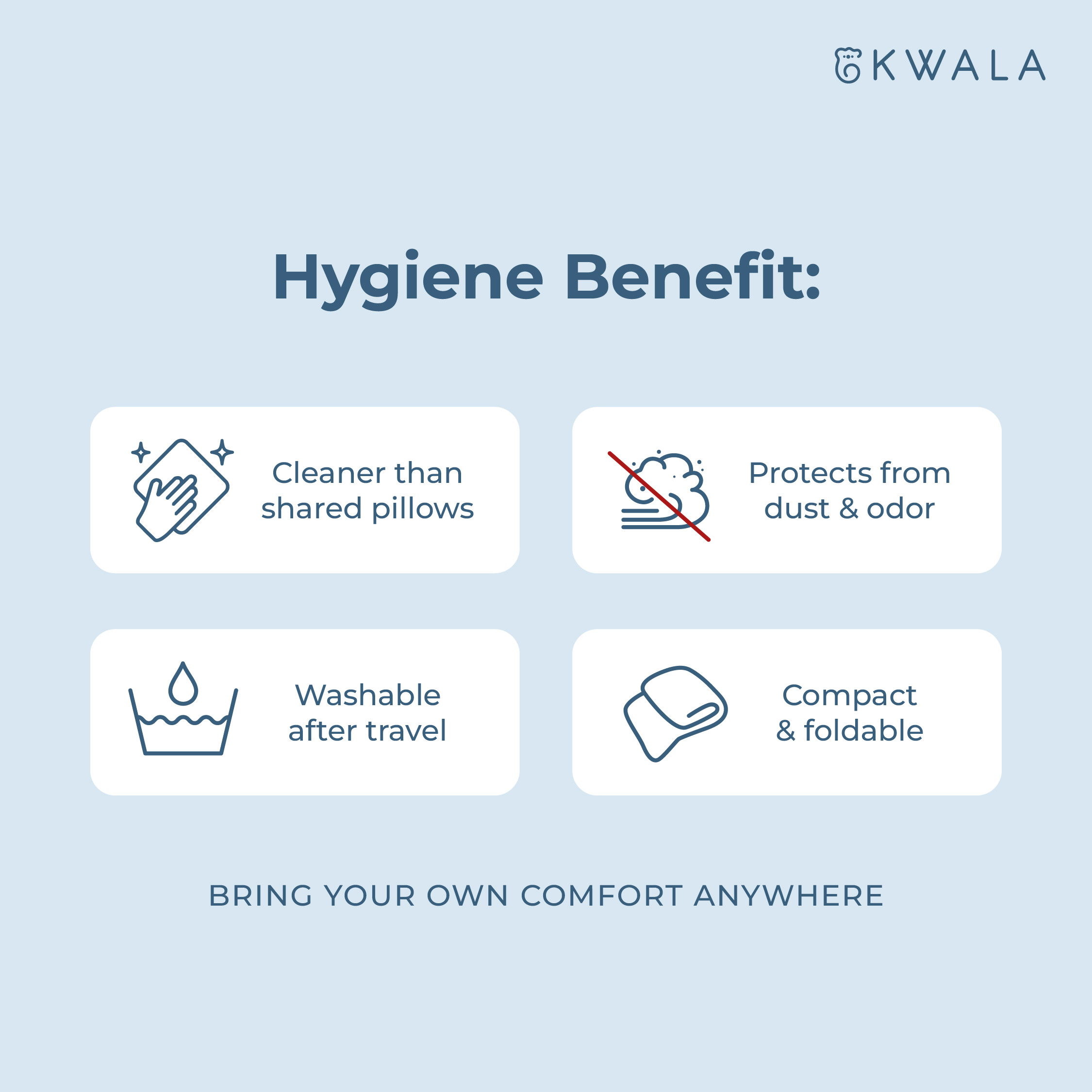 KWALA Travel Pillow Case