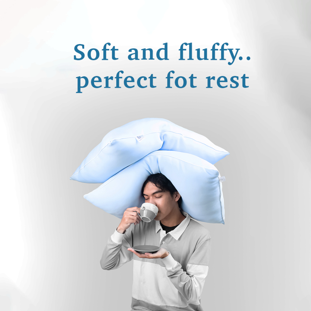 KWALA Cotton Cloud Pillow | Bantal Soft | Bantal Super Soft | Bantal Bulu Angsa Sintetis | Bantal Hotel | Bantal Microfiber