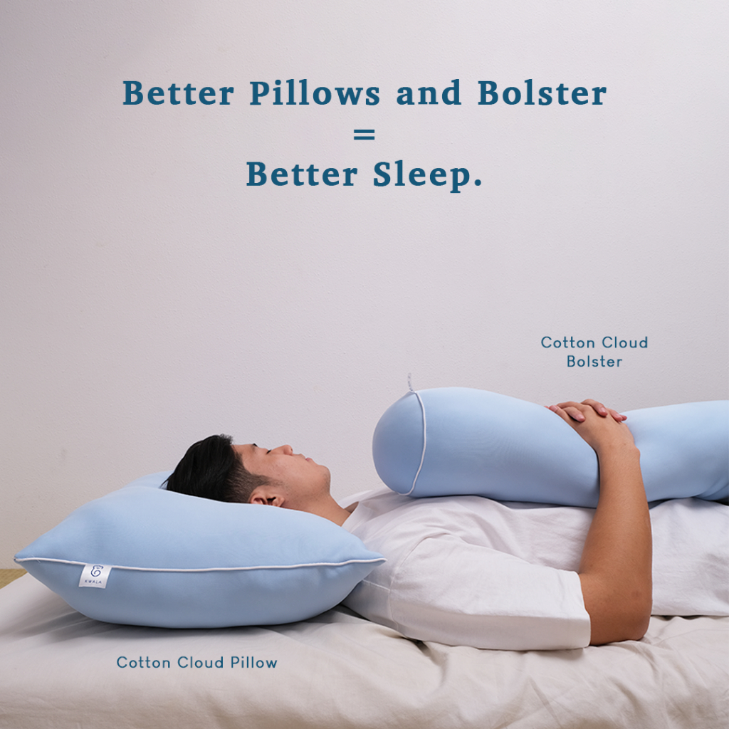 KWALA Cotton Cloud Bolster | Guling Tidur Sangat Soft | Guling Tidur Hotel | Microfiber