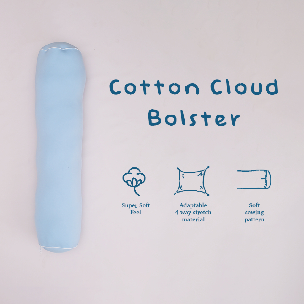 KWALA Cotton Cloud Bolster | Guling Tidur Sangat Soft | Guling Tidur Hotel | Microfiber