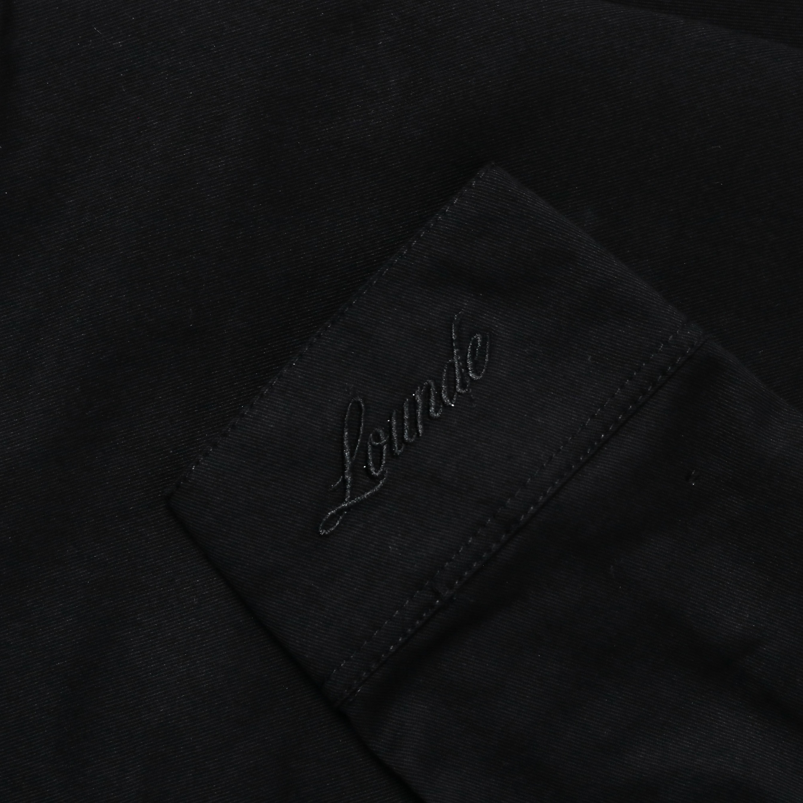 LOUNDE Noir Twill Overshirt Unisex Jacket
