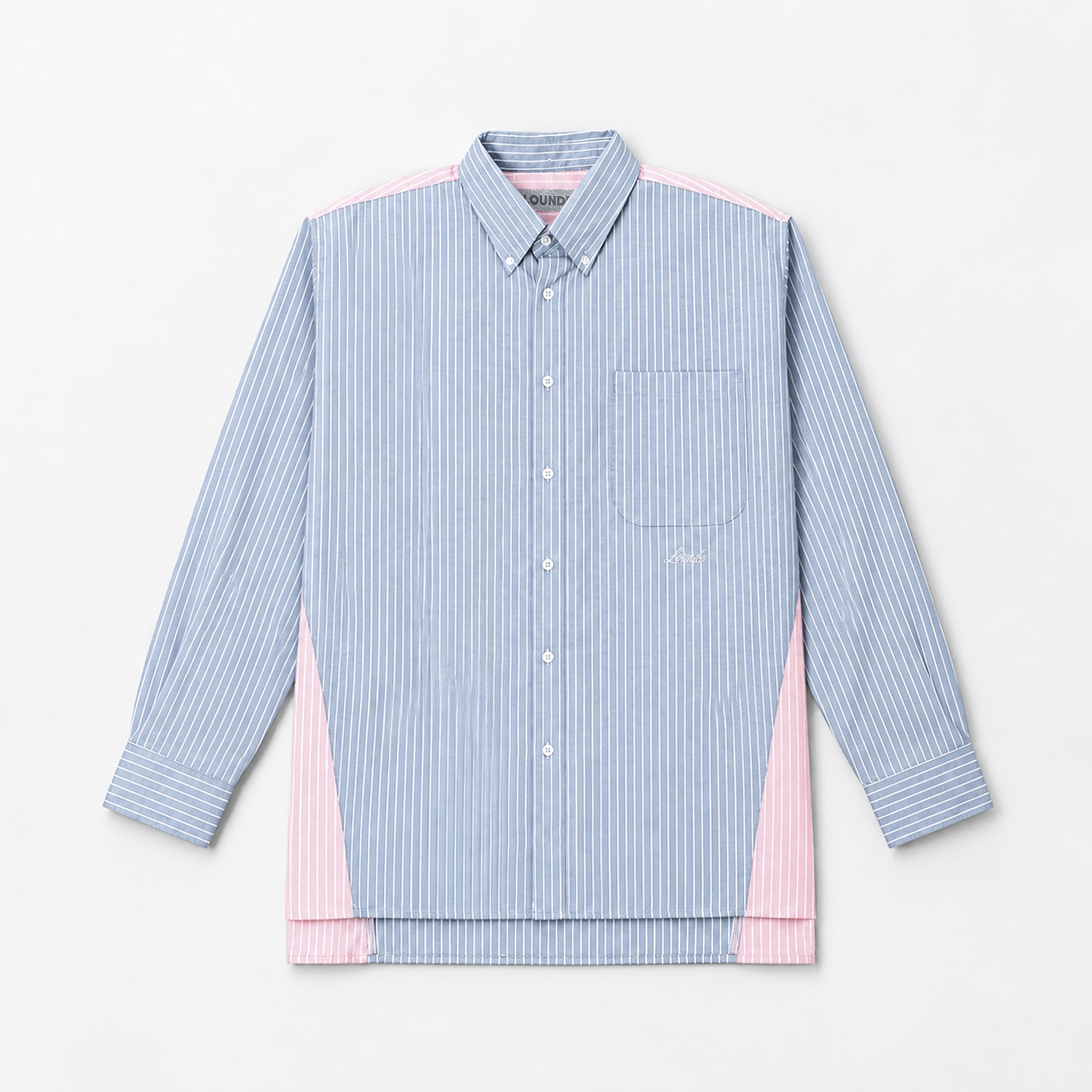LOUNDE 2-Tone Shirt Blue Pink