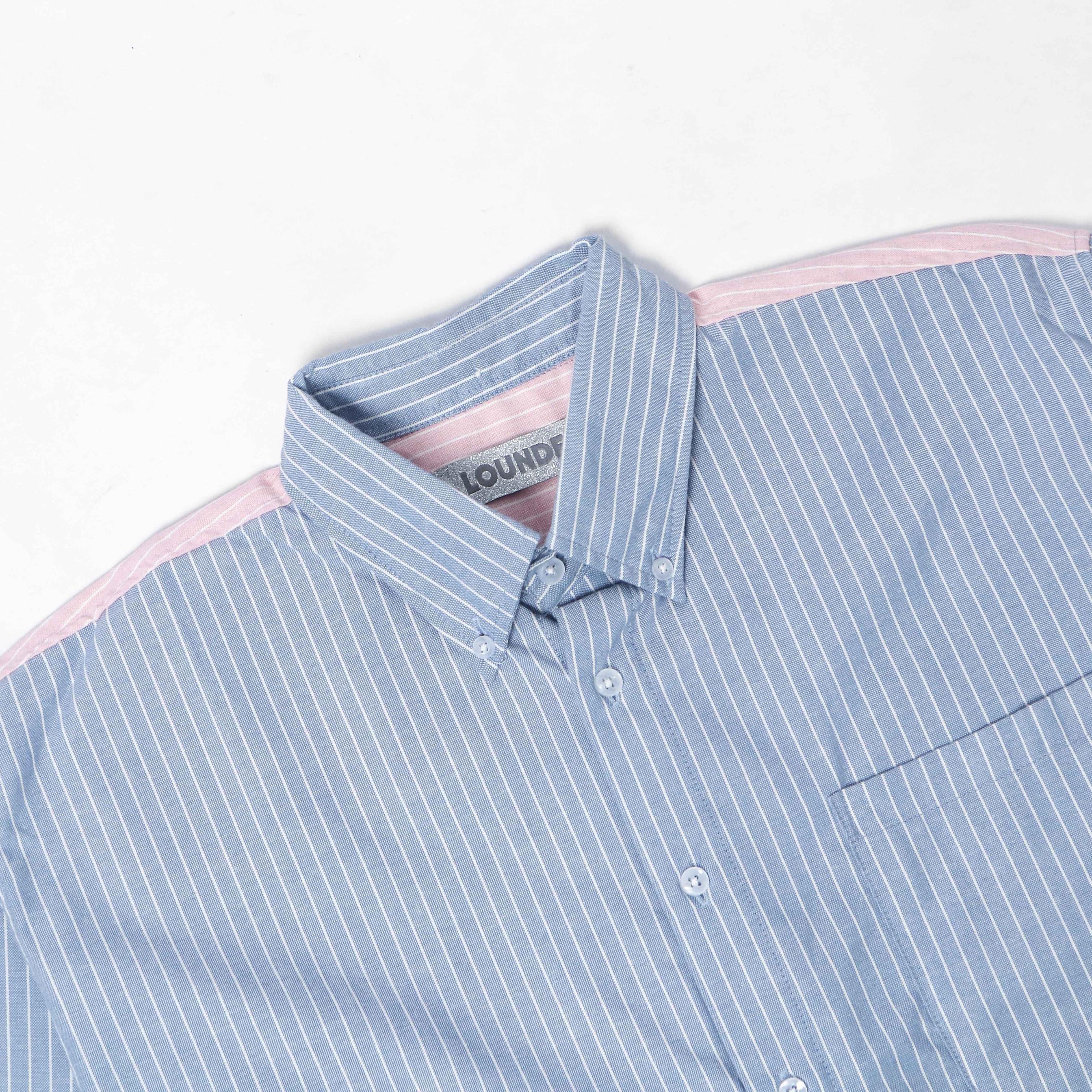 LOUNDE 2-Tone Shirt Blue Pink