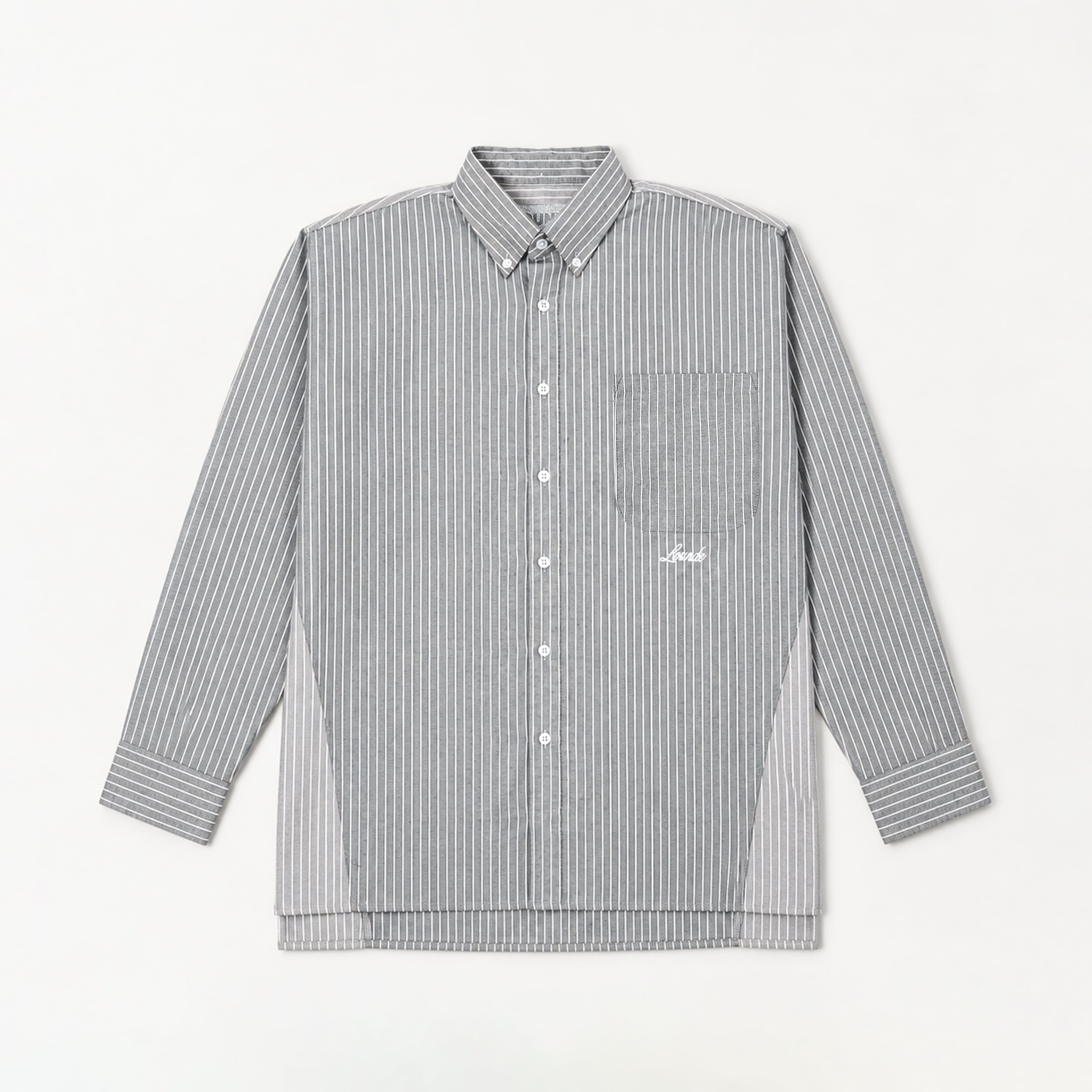 LOUNDE 2-Tone Shirt Black Grey