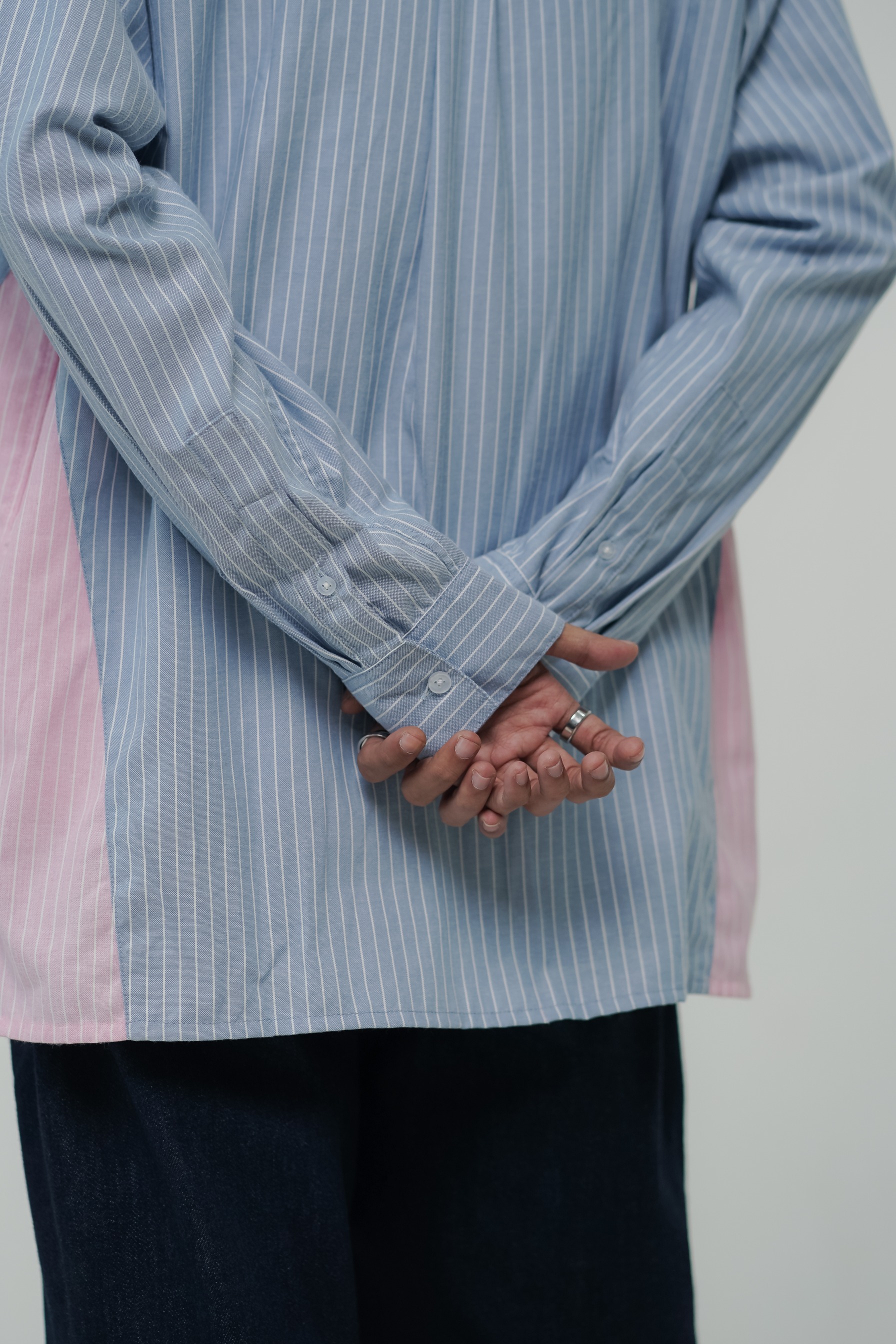 LOUNDE 2-Tone Shirt Blue Pink