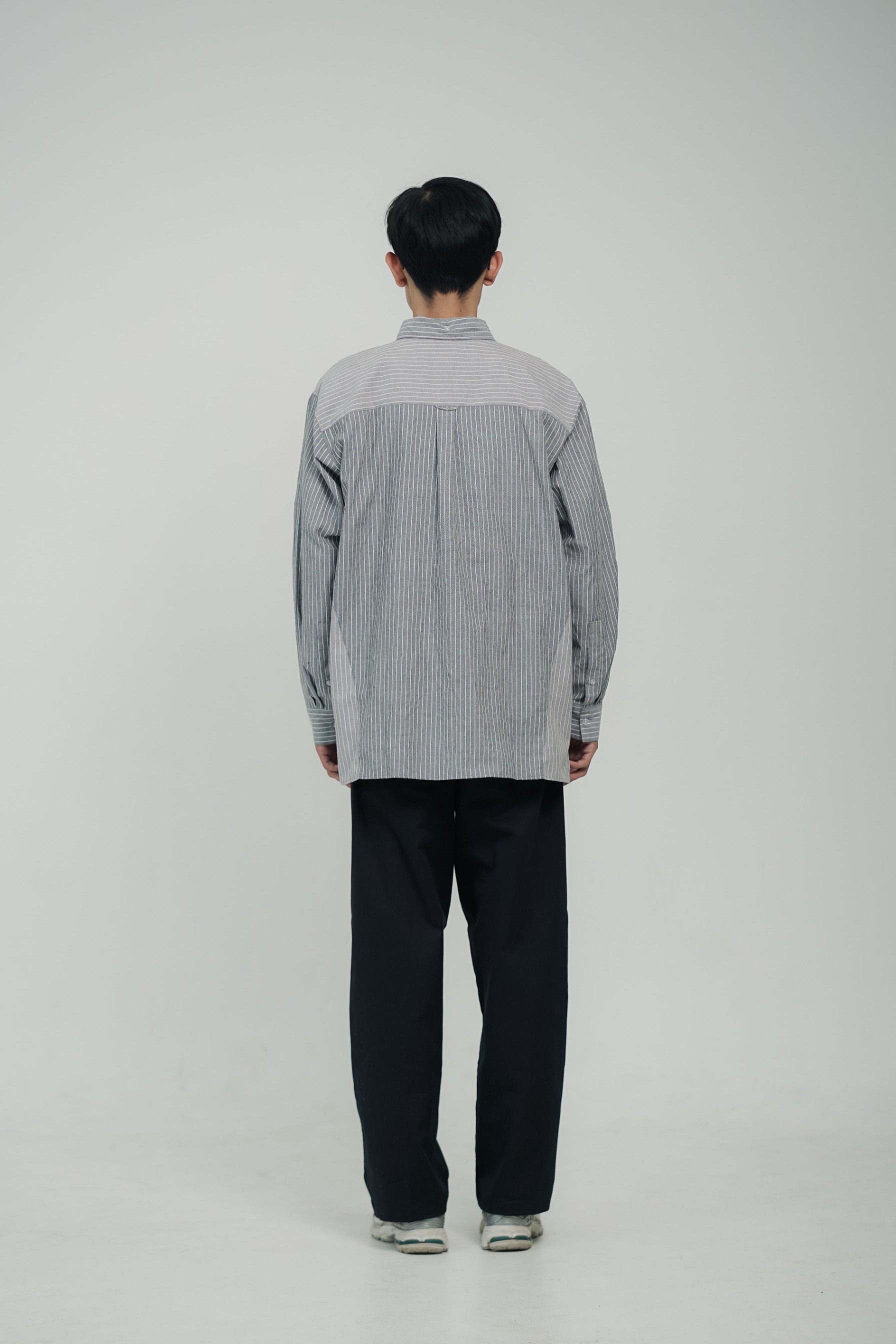 LOUNDE 2-Tone Shirt Black Grey