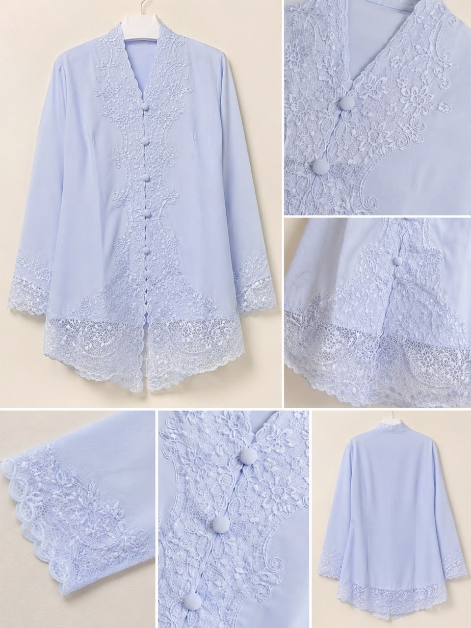 Riska Seragam Kebaya Putih Bordir SMP/SMA