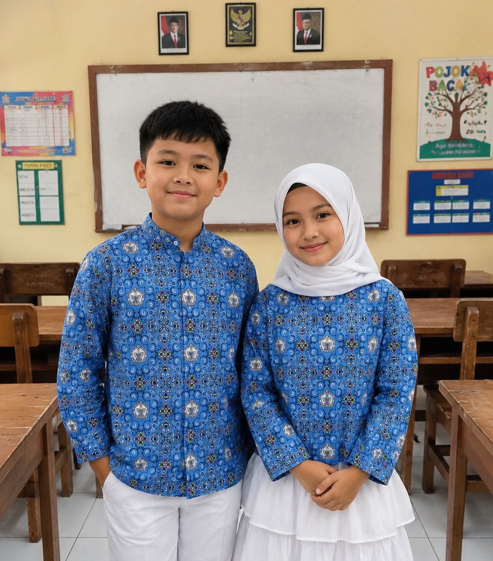 Riska Seragam Kemeja Batik SD Centeh Kota Bandung