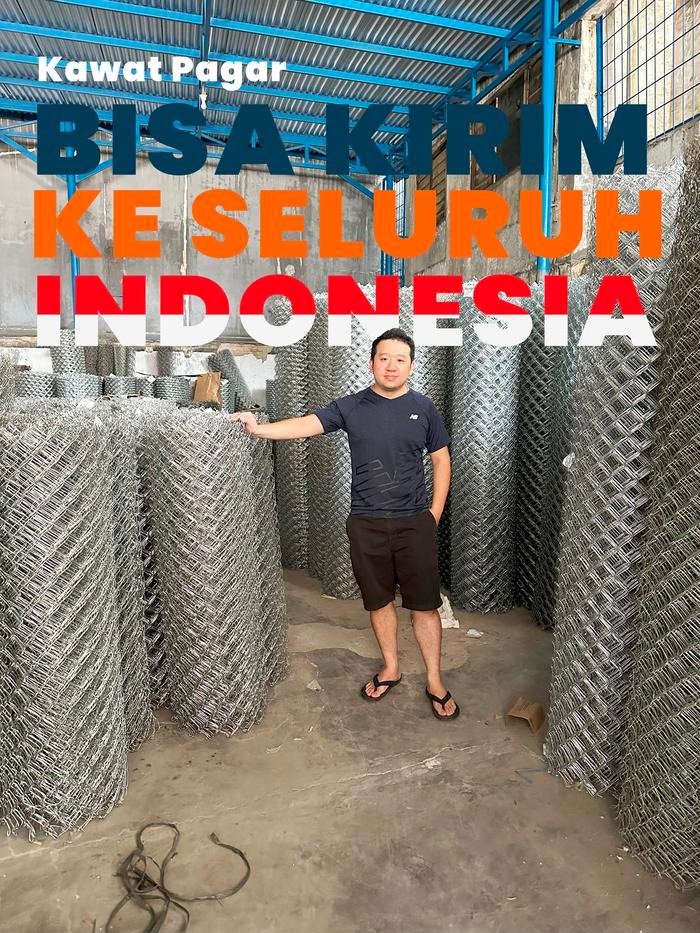 Kawat Harmonika / Kawat Pagar Galvanis BWG 16 x 5 cm x 100 cm @25meter