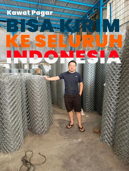 Kawat Harmonika / Kawat Pagar Galvanis BWG 16 x 5 cm x 100 cm @25meter