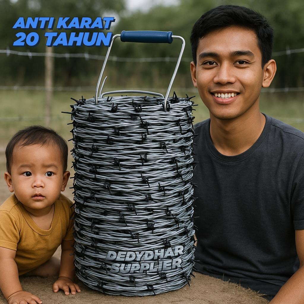 Kawat Duri Baja SIDURI Tahan Karat 20 Tahun dan Susah Dipotong (100 Meter)