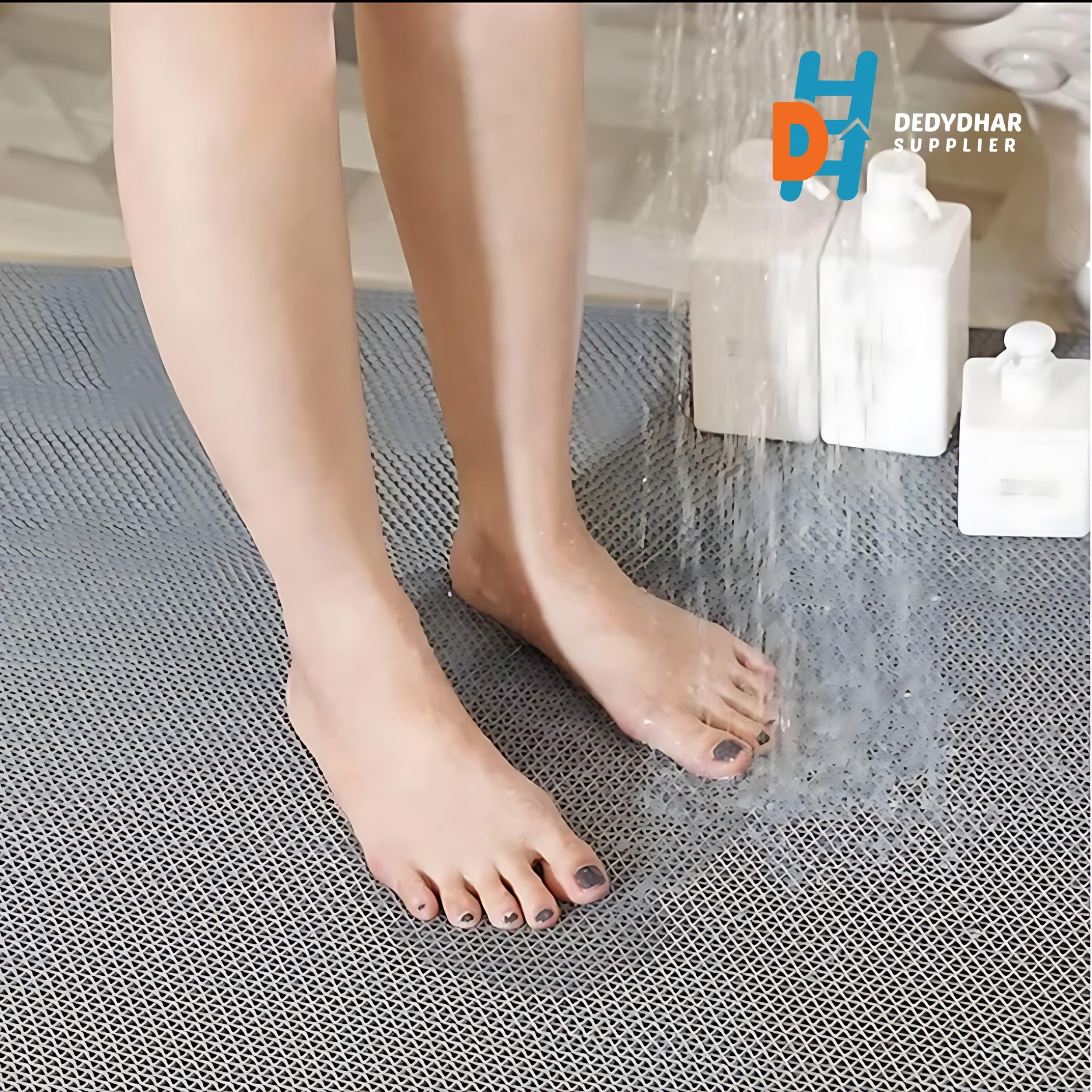 Keset Karpet Kamar Mandi Anti Slip Anti Licin/Karpet Masjid PVC Jaring Karet
