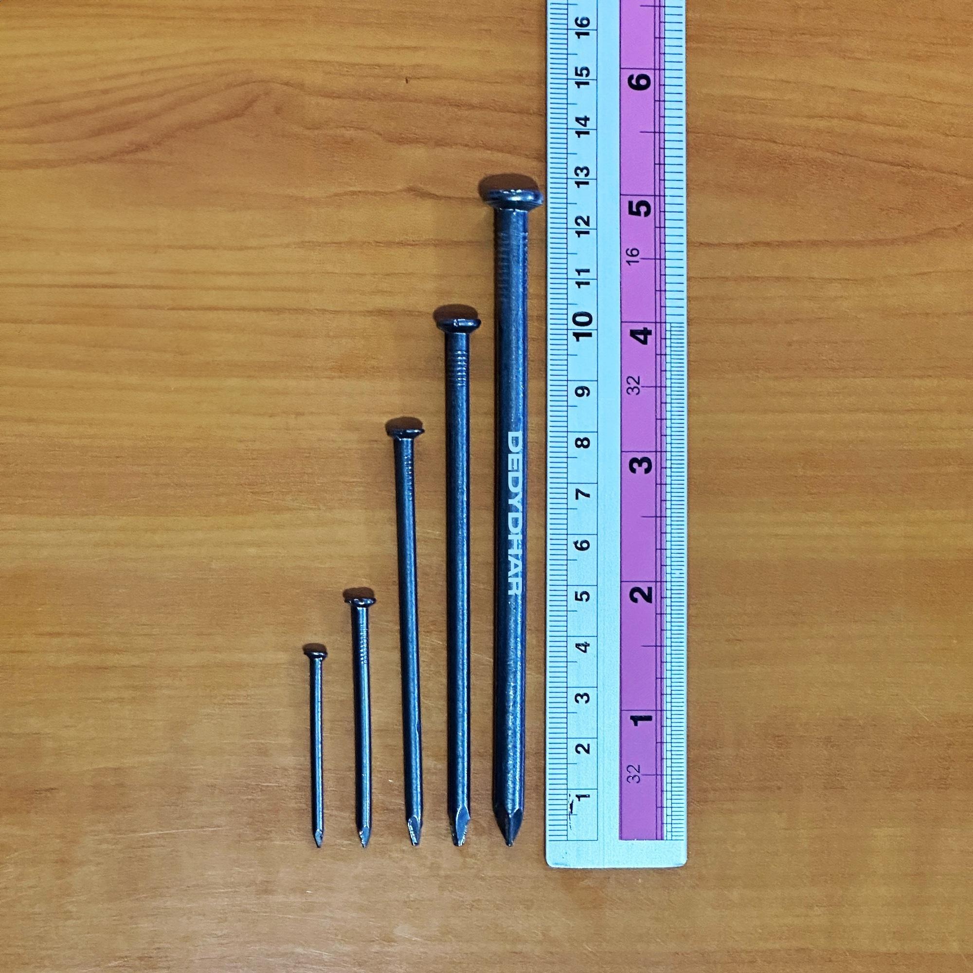 Paku Kayu Seri 2cm (3/4"), 2.5cm (1"), 3cm (1 1/4"), 4cm (1 1/2"), 5cm (2"), 7cm (3"), 10cm (4"), 12cm (5") per 500 gr