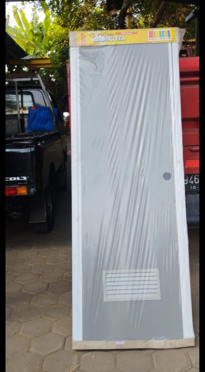 Pintu PVC Kamar Mandi Warna Biru, Pink, Putih, Krem, Abu, Hijau, Coklat Urat Kayu Khusus Instant Gocar Jakarta, Tangerang, Depok, dan Bekasi Kota