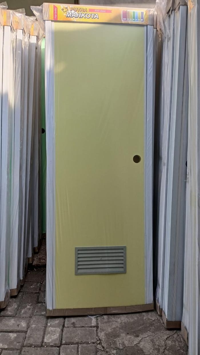 Pintu PVC Kamar Mandi Warna Biru, Pink, Putih, Krem, Abu, Hijau, Coklat Urat Kayu Khusus Instant Gocar Jakarta, Tangerang, Depok, dan Bekasi Kota