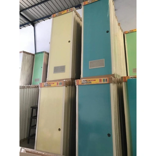 Pintu PVC Kamar Mandi Warna Biru, Pink, Putih, Krem, Abu, Hijau, Kayu