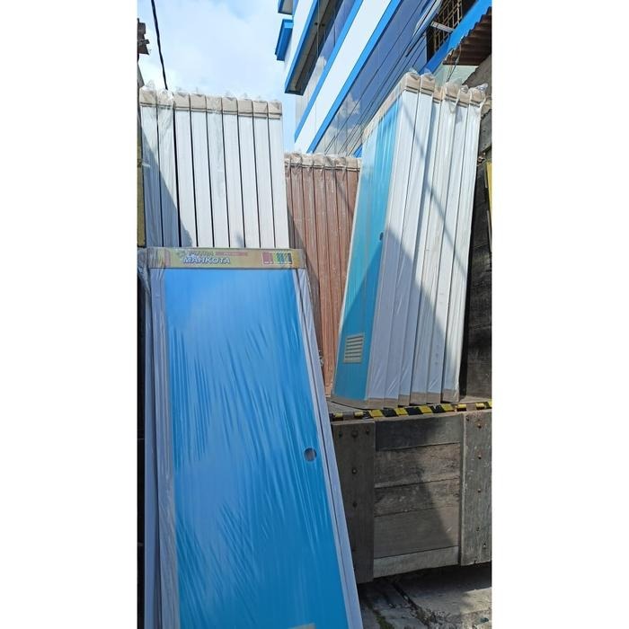 Pintu PVC Kamar Mandi Warna Biru, Pink, Putih, Krem, Abu, Hijau, Coklat Urat Kayu Khusus Instant Gocar Jakarta, Tangerang, Depok, dan Bekasi Kota