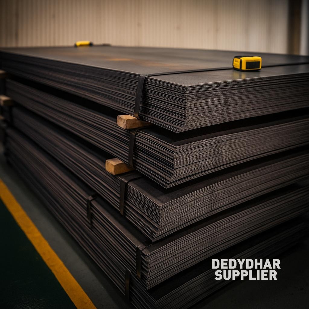 Plat Besi Hitam Polos SS400/ Plat Ezer Polos 4x8 feet (1200x2400) Tahan Lama dan Serbaguna