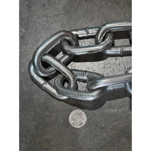 Rantai Besi 12mm 1/2inch / Rantai Pagar Portal Gembok Motor Kuat Galvanized 1 Meter