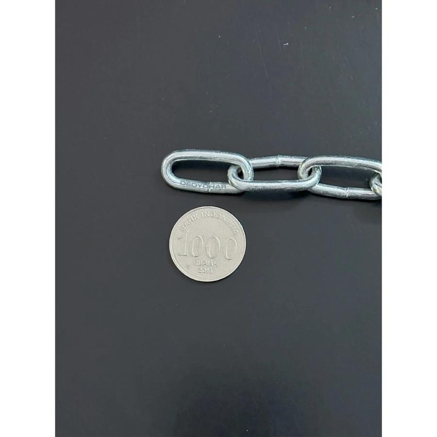 Rantai Besi/ Rantai Pagar Portal Gembok Motor Kuat Galvanized 1 Meter