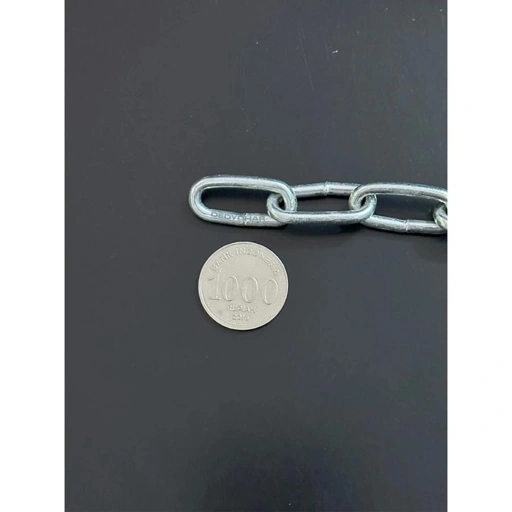Rantai Besi/ Rantai Pagar Portal Gembok Motor Kuat Galvanized 1 Meter