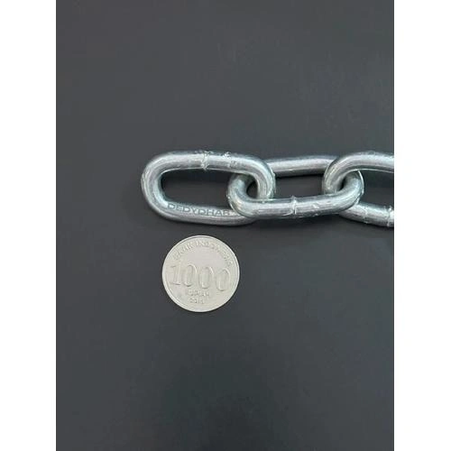 Rantai Besi 6mm 1/4inch / Rantai Pagar Portal Gembok Motor Kuat Galvanized 1 Meter