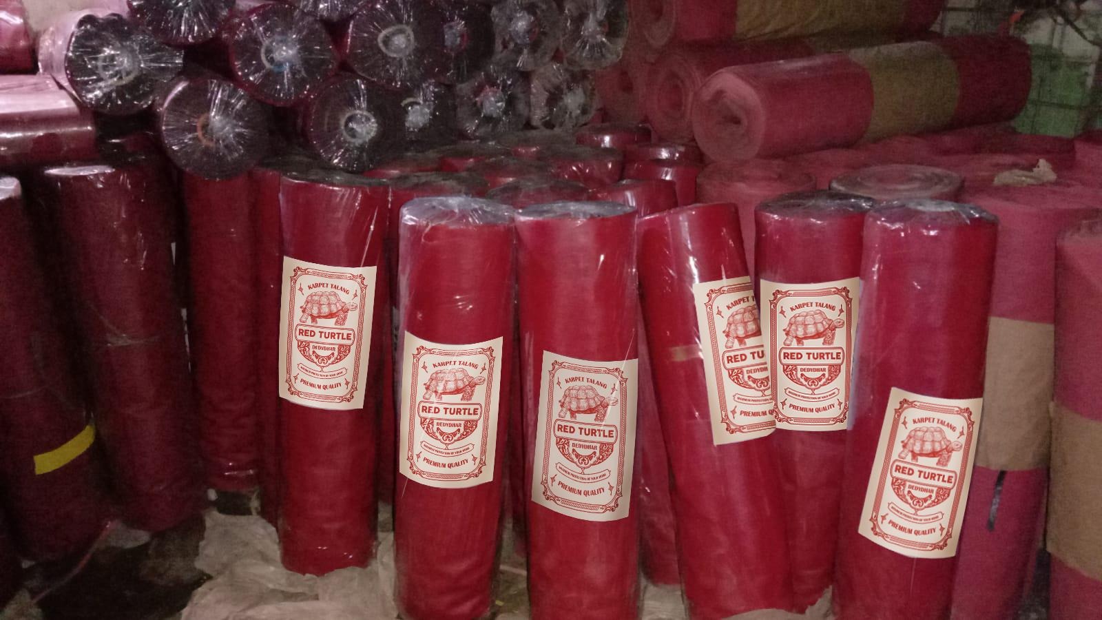 Karpet Talang Air Merah Hitam 55 cm / 90 cm / 110 cm Rollan 50 Meter