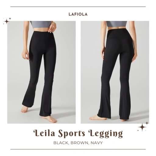 Image of PREMIUM LEILA SPORTS LEGGING Olahraga Cutbray Yoga Gym Golf
