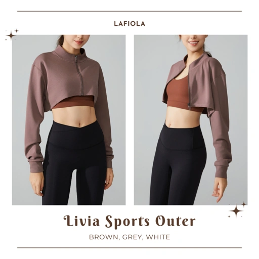 Image of LIVIA CROP OUTER Olahraga Sports Outer Jacket Olahraga