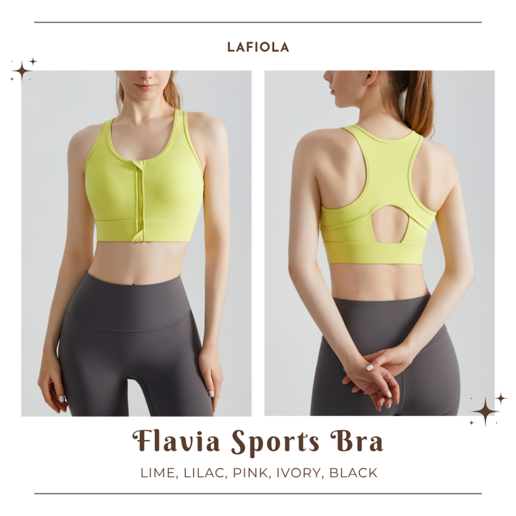 LAFIOLA - FLAVIA SPORTS BRA Olahraga Yoga Gym Workout Pilates Padel